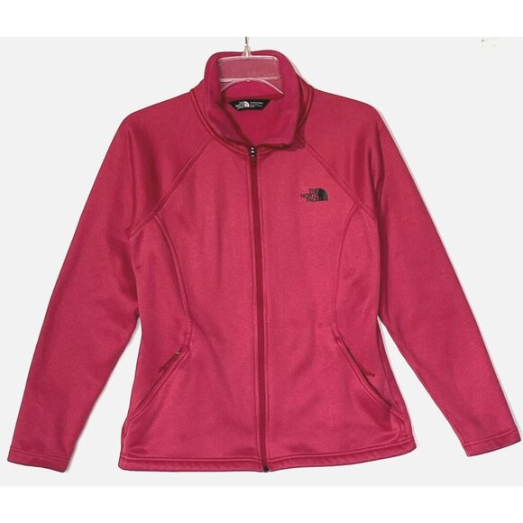 The North Face Cerise Pink Heathered Fleece Full Zip Agave Jacket - Picture 1 of 11